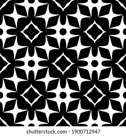 Black and white pattern. Abstract seamless geometric pattern.