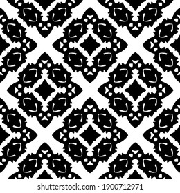 Black and white pattern. Abstract seamless geometric pattern.