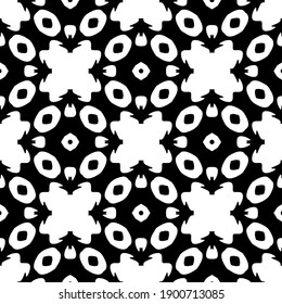 Black and white pattern. Abstract seamless geometric pattern.