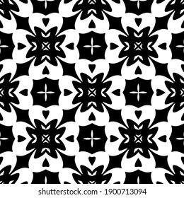 
Black and white pattern. Abstract seamless geometric pattern.