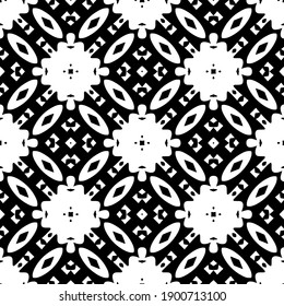 Black and white pattern. Abstract seamless geometric pattern.