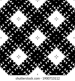 Black and white pattern. Abstract seamless geometric pattern.