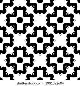 
Black and white pattern. Abstract seamless geometric pattern.