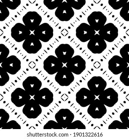 
Black and white pattern. Abstract seamless geometric pattern.