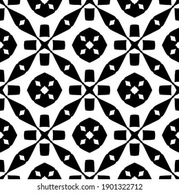 
Black and white pattern. Abstract seamless geometric pattern.