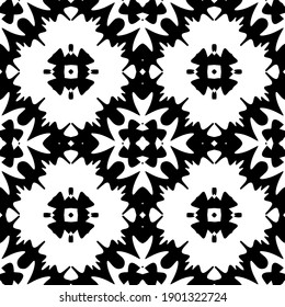 Black and white pattern. Abstract seamless geometric pattern.