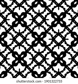 Black and white pattern. Abstract seamless geometric pattern.