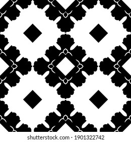 Black and white pattern. Abstract seamless geometric pattern.