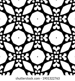 
Black and white pattern. Abstract seamless geometric pattern.