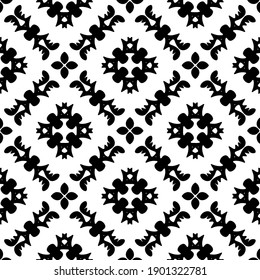 Black and white pattern. Abstract seamless geometric pattern.