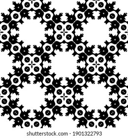 Schwarz-Weiß-Muster. Abstraktes, nahtloses geometrisches Muster.