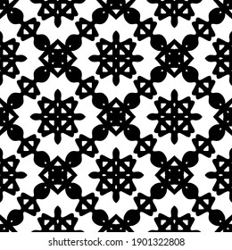 Black and white pattern. Abstract seamless geometric pattern.