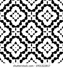 Black and white pattern. Abstract seamless geometric pattern.