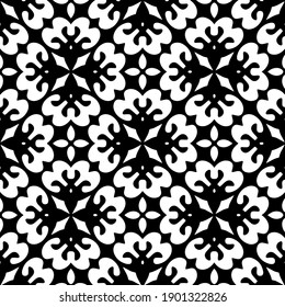 Black and white pattern. Abstract seamless geometric pattern.