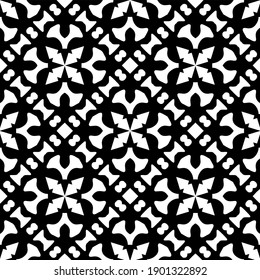 Black and white pattern. Abstract seamless geometric pattern.