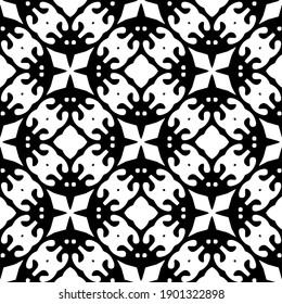 Black and white pattern. Abstract seamless geometric pattern.