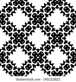 Black and white pattern. Abstract seamless geometric pattern.