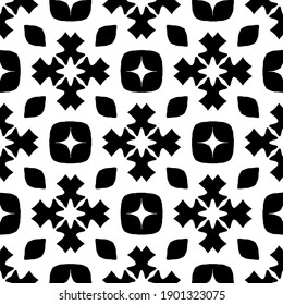 Black and white pattern. Abstract seamless geometric pattern.
