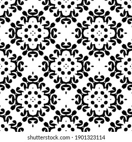 Schwarz-Weiß-Muster. Abstraktes, nahtloses geometrisches Muster.