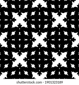 Black and white pattern. Abstract seamless geometric pattern.