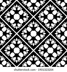 Black and white pattern. Abstract seamless geometric pattern.