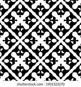 Black and white pattern. Abstract seamless geometric pattern.
