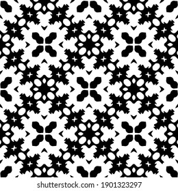 Black and white pattern. Abstract seamless geometric pattern.