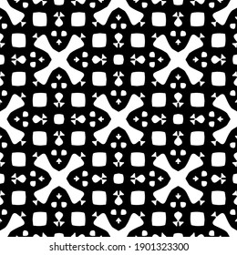 Black and white pattern. Abstract seamless geometric pattern.