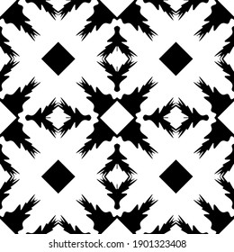 Black and white pattern. Abstract seamless geometric pattern.