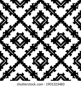 Black and white pattern. Abstract seamless geometric pattern.
