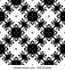 Black and white pattern. Abstract seamless geometric pattern.