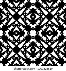 Black and white pattern. Abstract seamless geometric pattern.
