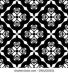 Black and white pattern. Abstract seamless geometric pattern.
