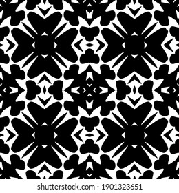 Black and white pattern. Abstract seamless geometric pattern.