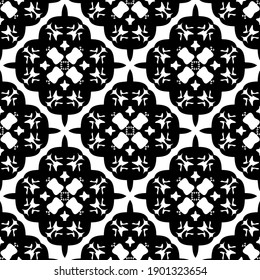 Black and white pattern. Abstract seamless geometric pattern.