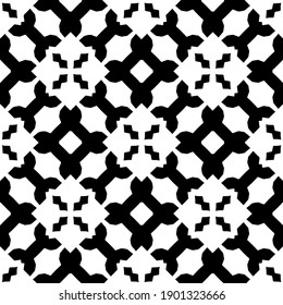 Black and white pattern. Abstract seamless geometric pattern.