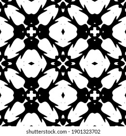 Black and white pattern. Abstract seamless geometric pattern.