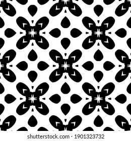 Black and white pattern. Abstract seamless geometric pattern.