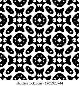 Black and white pattern. Abstract seamless geometric pattern.
