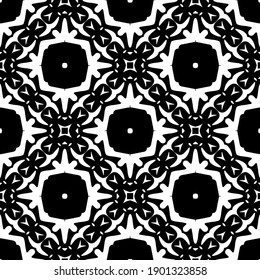 Black and white pattern. Abstract seamless geometric pattern.