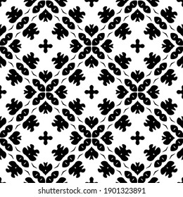 Black and white pattern. Abstract seamless geometric pattern.