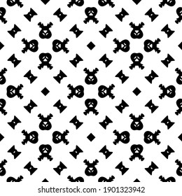 Black and white pattern. Abstract seamless geometric pattern.