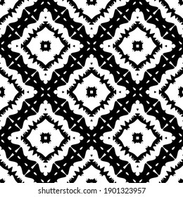 Black and white pattern. Abstract seamless geometric pattern.