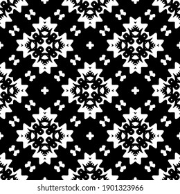 Black and white pattern. Abstract seamless geometric pattern.