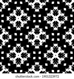 Black and white pattern. Abstract seamless geometric pattern.