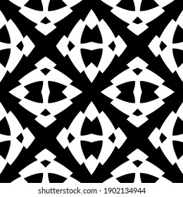 Black and white pattern. Abstract seamless geometric pattern.