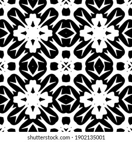 Black and white pattern. Abstract seamless geometric pattern.