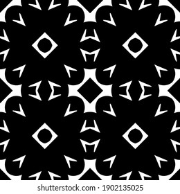 Black and white pattern. Abstract seamless geometric pattern.