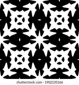 Black and white pattern. Abstract seamless geometric pattern.