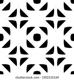 Black and white pattern. Abstract seamless geometric pattern.